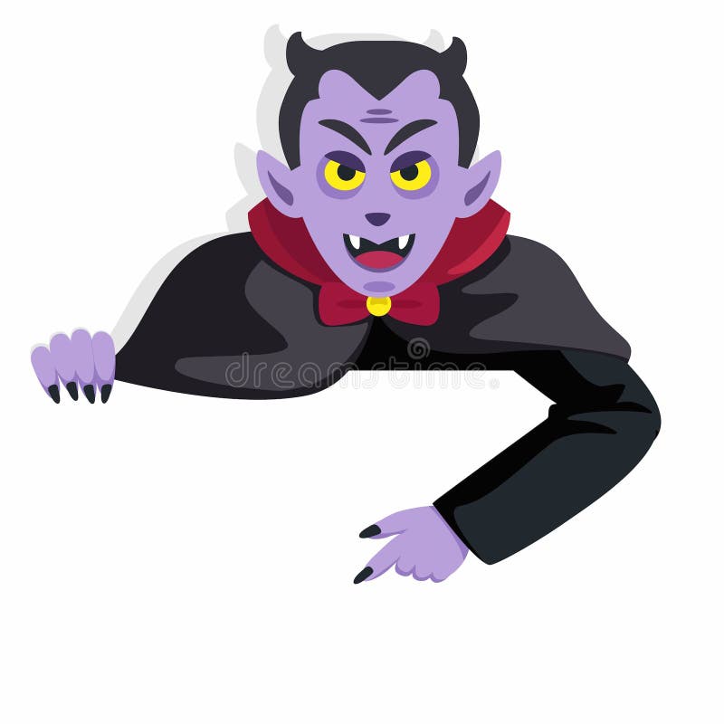 Pointing vampire stock illustration. Illustration of monster - 60898532