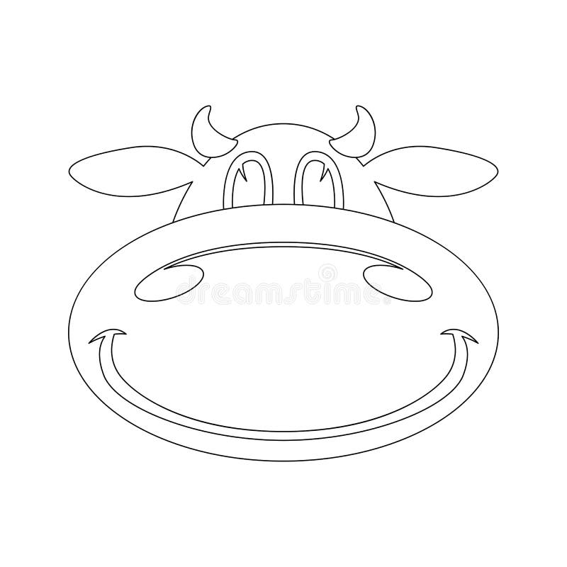 Cartoon Cow Face . Lining Draw Stock Vector - Illustration of funny, calf: 131736538 Cartoon Cow Face . Lining Draw Stock Vector - Illustration of funny, calf: 131736538