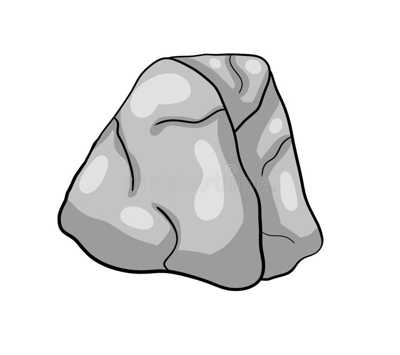 Cartoon Cracked Rock stock illustration. Illustration of drawing ...