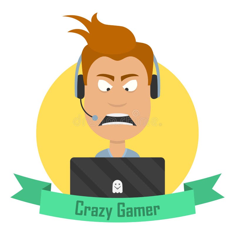 Crazy Gamer Winner Mascot. Esport Logo Design Stock Vector - Illustration  of graphic, badge: 208105846