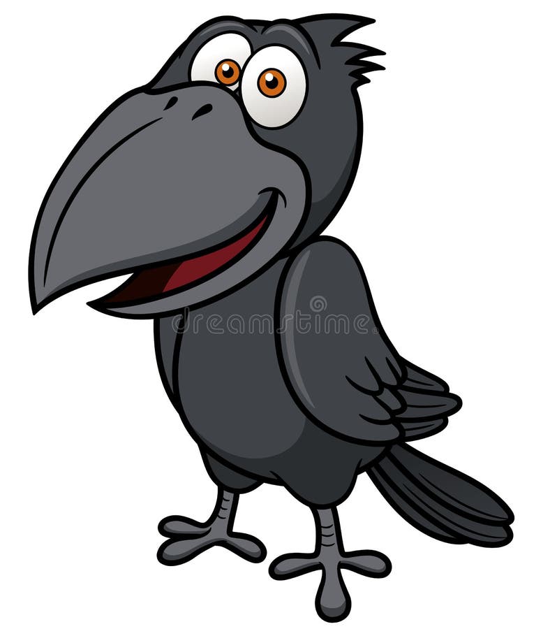 Cartoon crow stock vector. Illustration of wings, feathers - 30595667