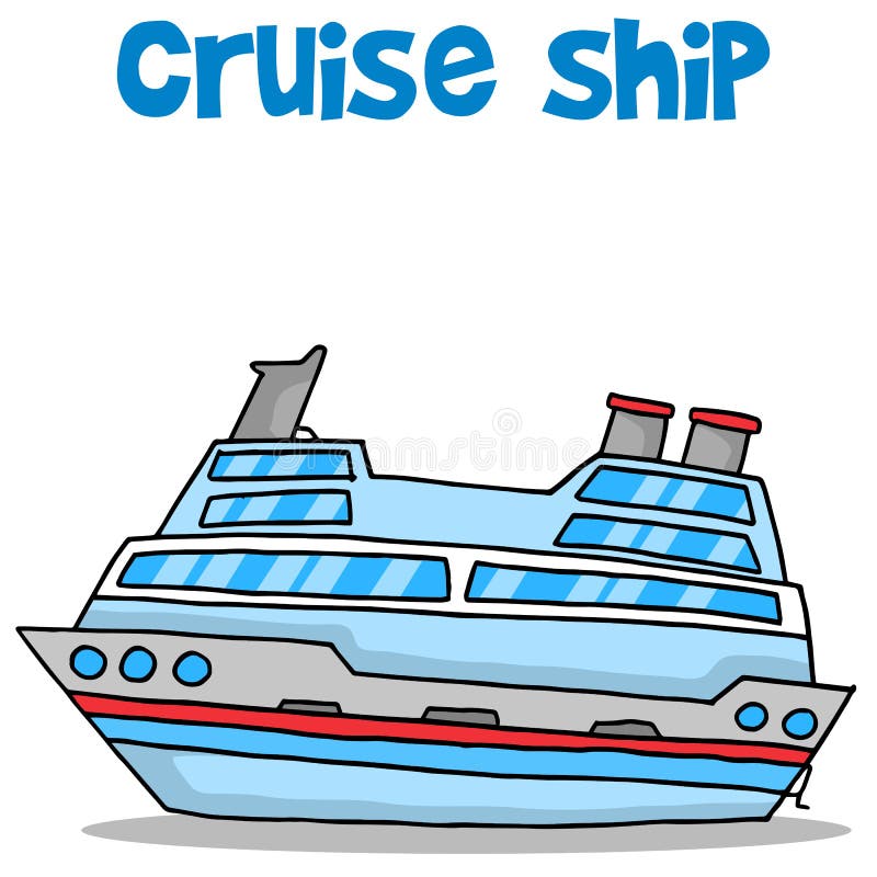 Cartoon of Cruise Ship Vector Stock Vector - Illustration of ship,  adventure: 85596220