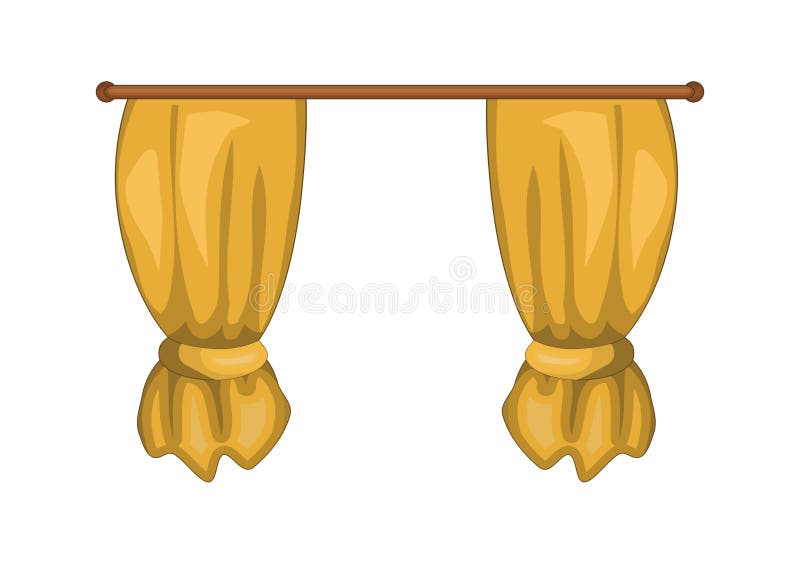 Cartoon Curtains Vector Symbol Icon Design. Stock Vector - Illustration of  architecture, material: 90455712