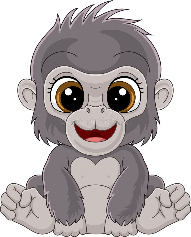 Cartoon Cute Baby Gorilla Sitting Stock Vector - Illustration of furry, chimp: 221273572 Cartoon Cute Baby Gorilla Sitting Stock Vector - Illustration of furry, chimp: 221273572