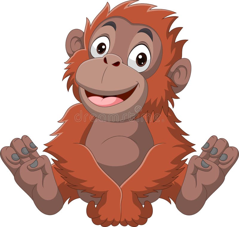 Cartoon Cute Baby Gorilla Sitting Stock Vector - Illustration of background, cheerful: 235838161 Cartoon Cute Baby Gorilla Sitting Stock Vector - Illustration of background, cheerful: 235838161