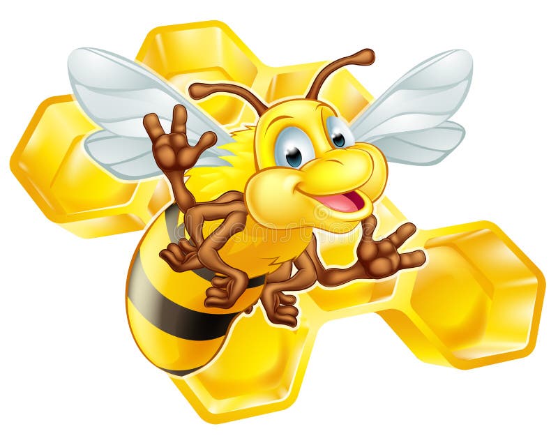 Cartoon Cute Bee with Stock Vector Illustration of