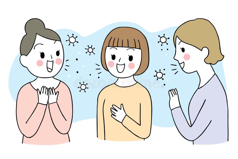 Cartoon Cute Coronavirus, COVID-19, Women Talking with Friends Vector. Stock Illustration - Illustration of secretions, sick: 177001908 Cartoon Cute Coronavirus, COVID-19, Women Talking with Friends Vector. Stock Illustration - Illustration of secretions, sick: 177001908