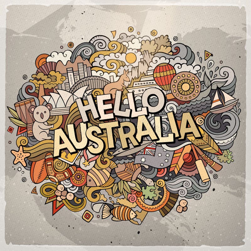 Cartoon Map of Australia. Australia Travel Guide. Travel Poster with  Animals and Sightseeing Attractions. Editorial Image - Illustration of  landscape, isolated: 154288910