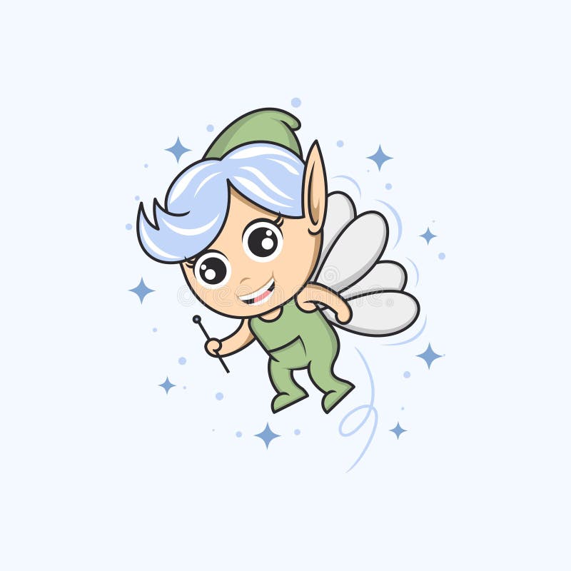 Cartoon cute fairy boy stock vector. Illustration of vector - 227304150