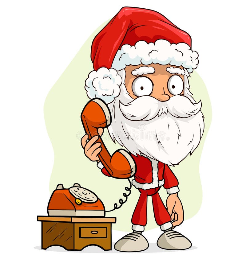 Cartoon Funny Cute Santa Claus with Retro Phone Stock Vector - Illustration of face, expression: 164651565 Cartoon Funny Cute Santa Claus with Retro Phone Stock Vector - Illustration of face, expression: 164651565