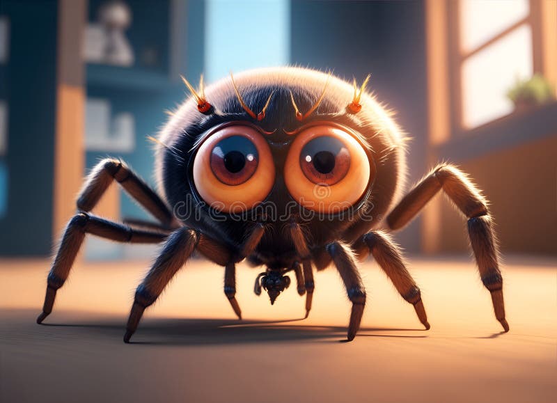 Cute Spider Big Googly Eyes Cartoon Stock Vector (Royalty Free) 1198250347