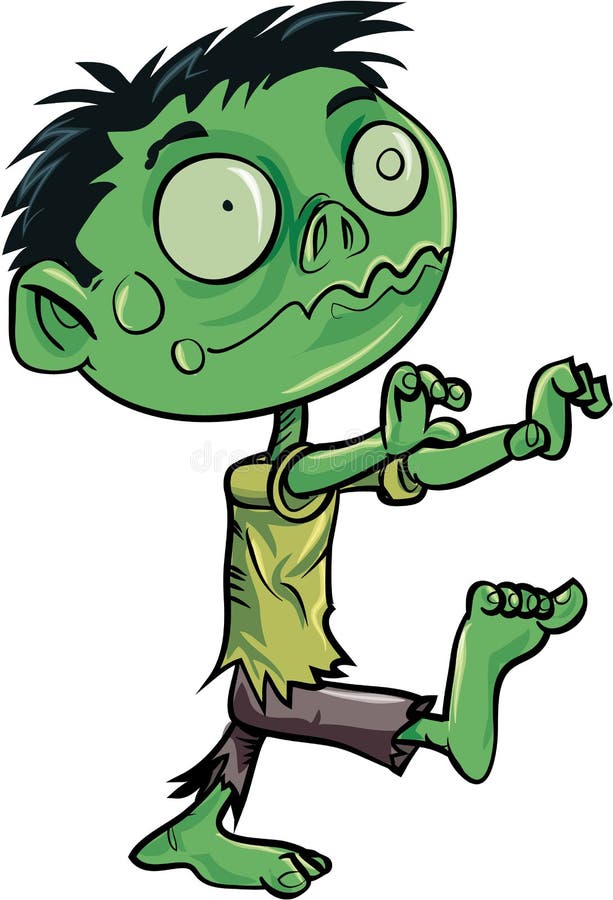 Cartoon cute zombie.