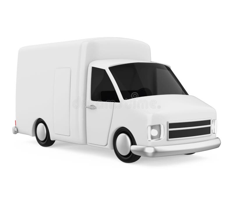 Cartoon Delivery Van Isolated Stock Illustration - Illustration of trip,  business: 184240506
