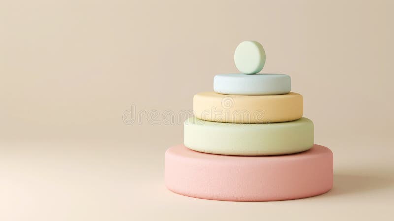 Cartoon digital 3D icon of diagrams and graphics, pastel colors, soft shapes, financial chart template. Generative AI royalty free stock images