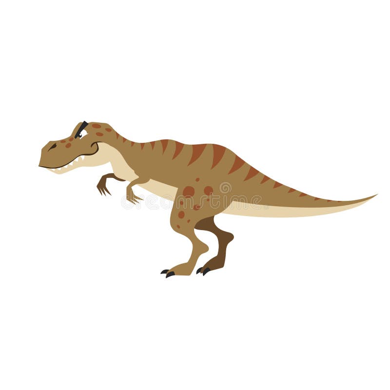 Cartoon Dinosaur T-rex. Flat Cartoon Style Tyrannosaurus Drawing. Best for  Kids Dino Party Designs Stock Vector - Illustration of archeology, drawing:  196083283