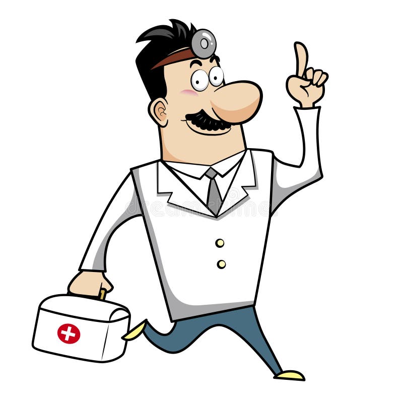 Cartoon Doctor with First Aid Kit Stock Vector - Illustration of ...