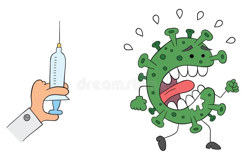 vaccine needle cartoon