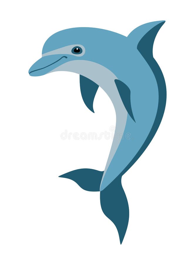 Cartoon dolphin stock vector. Illustration of mammal - 49402779