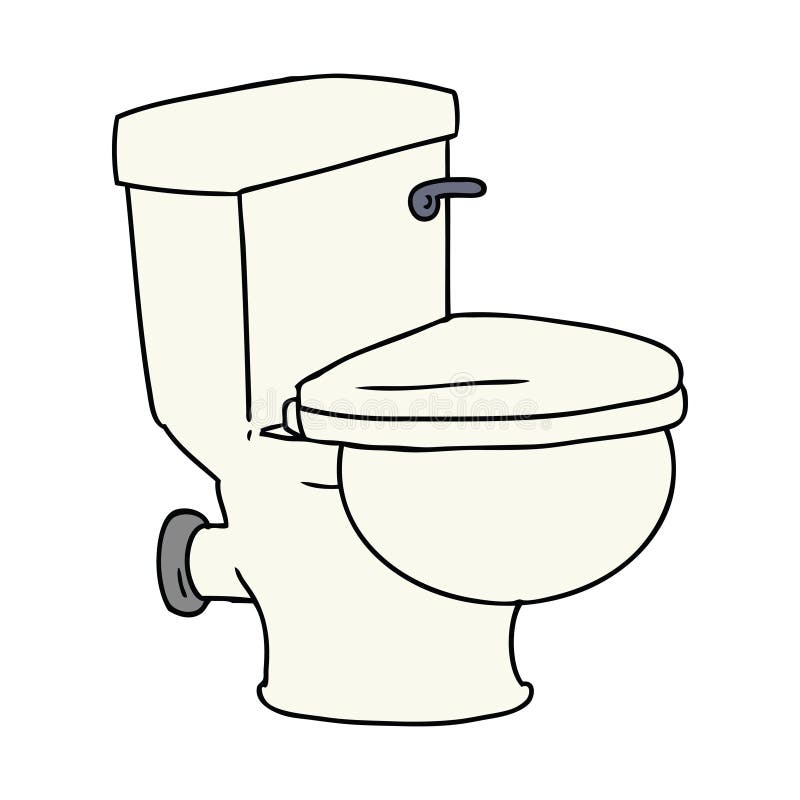 Cartoon Doodle of a Bathroom Toilet Stock Vector - Illustration of ...