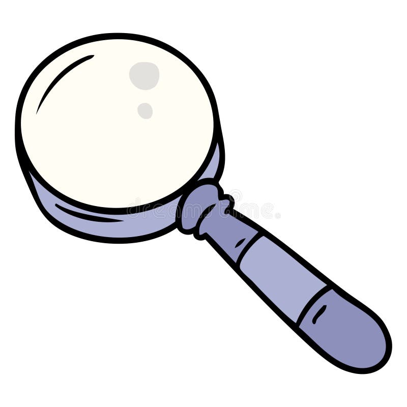Cartoon Doodle of a Magnifying Glass Stock Vector Illustration of
