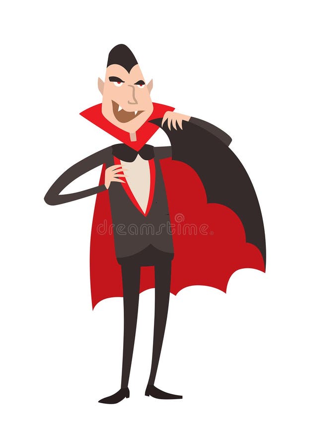 Cartoon Dracula Halloween Vector Illustration. Funny Character Stock Vector - Illustration of ...