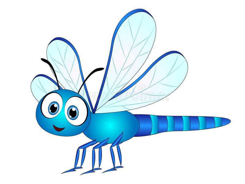 Cartoon Dragonfly Clip Art stock vector. Illustration of cute - 84822180