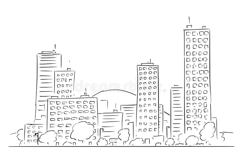 Cartoon Drawing of Cityscape from Modern City Buildings Stock Vector - Illustration of landscape, design: 139273902 Cartoon Drawing of Cityscape from Modern City Buildings Stock Vector - Illustration of landscape, design: 139273902