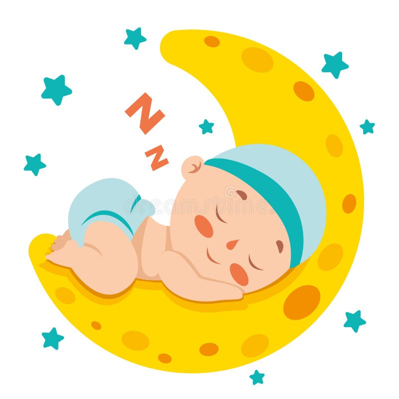 Cartoon Drawing of a Newborn Baby Character Stock Vector - Illustration ...