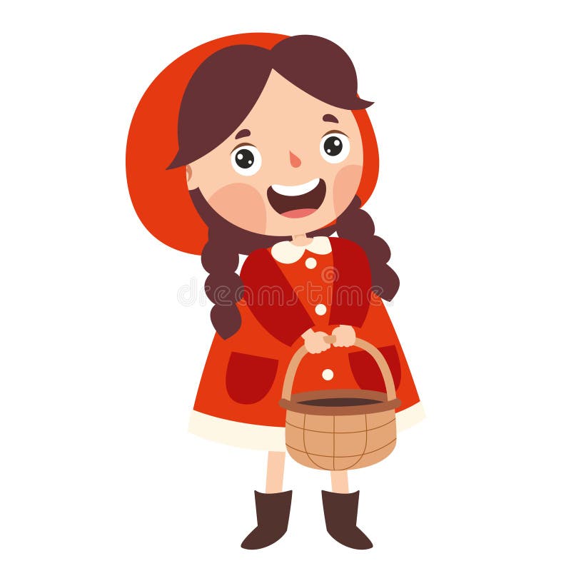 Cartoon Drawing of Red Riding Hood Stock Vector Illustration of