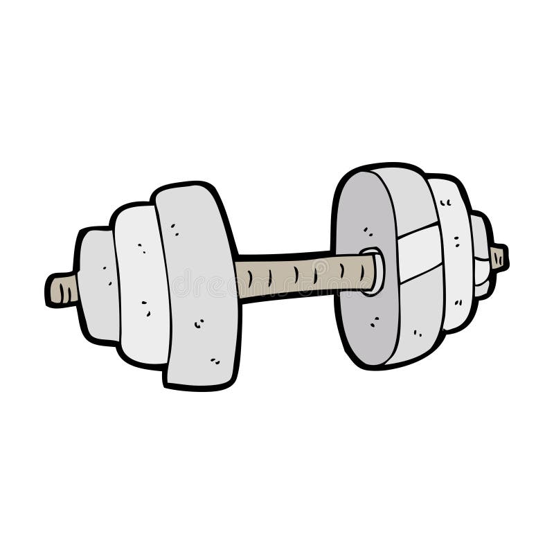 cartoon dumbbell