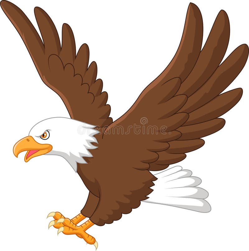 Cartoon eagle flying stock vector. Illustration of wings - 51245581