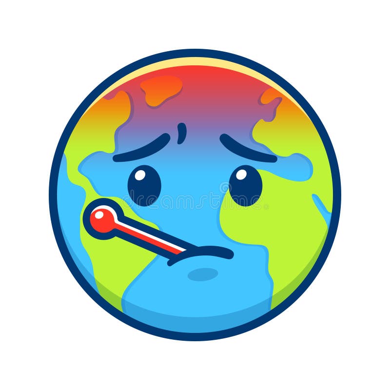 World planet earth with thermometer Royalty Free Vector