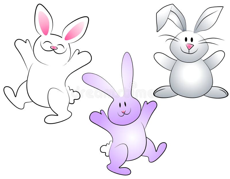 Cartoon Easter Bunnies