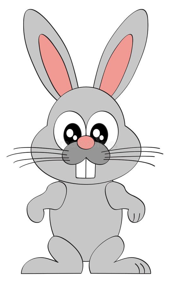 Cartoon Easter Bunny Character on White Stock Vector - Illustration of  childhood, friendly: 28451929