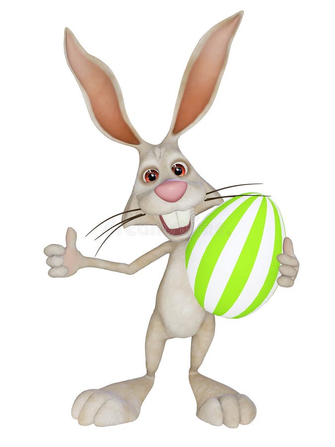 Cartoon Easter Bunny with Easter Eggs Stock Illustration - Illustration of  animal, childrens: 50281299
