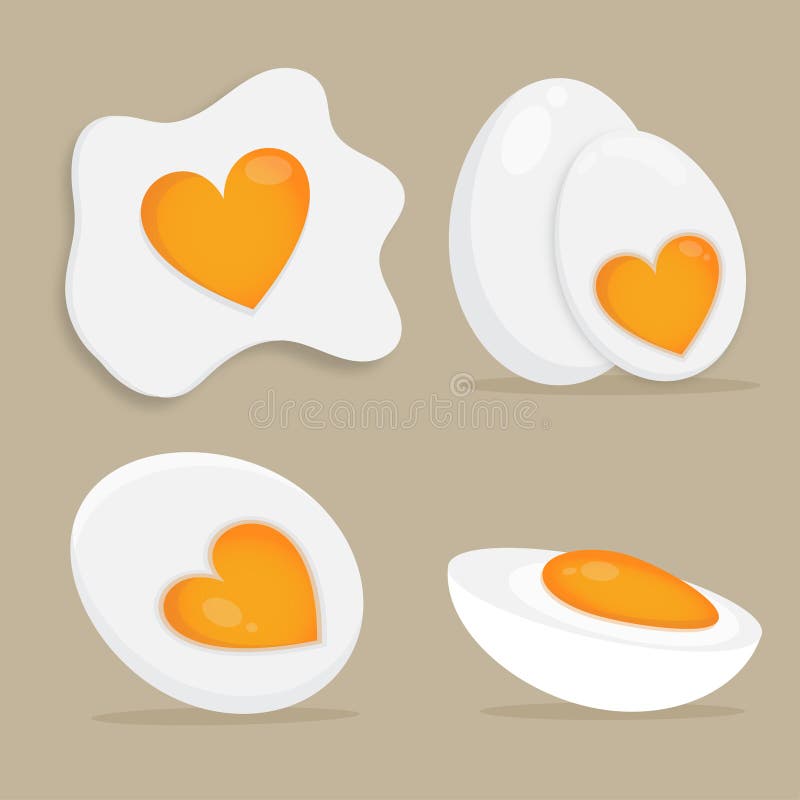 Vector cartoon egg icon isolated in flat style vector illustration