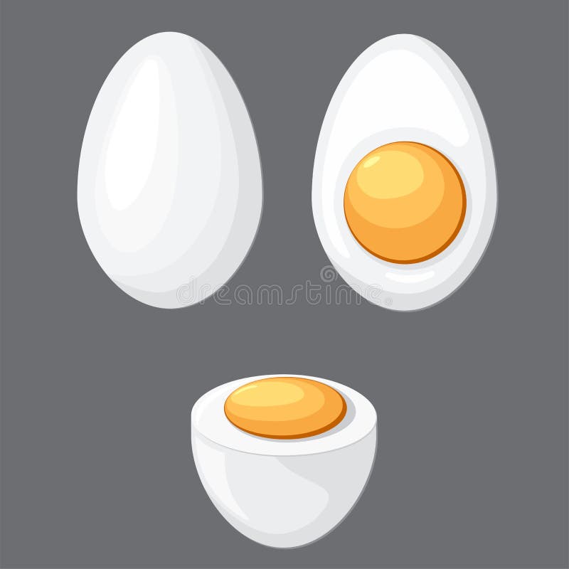Cartoon egg isolated royalty free illustration
