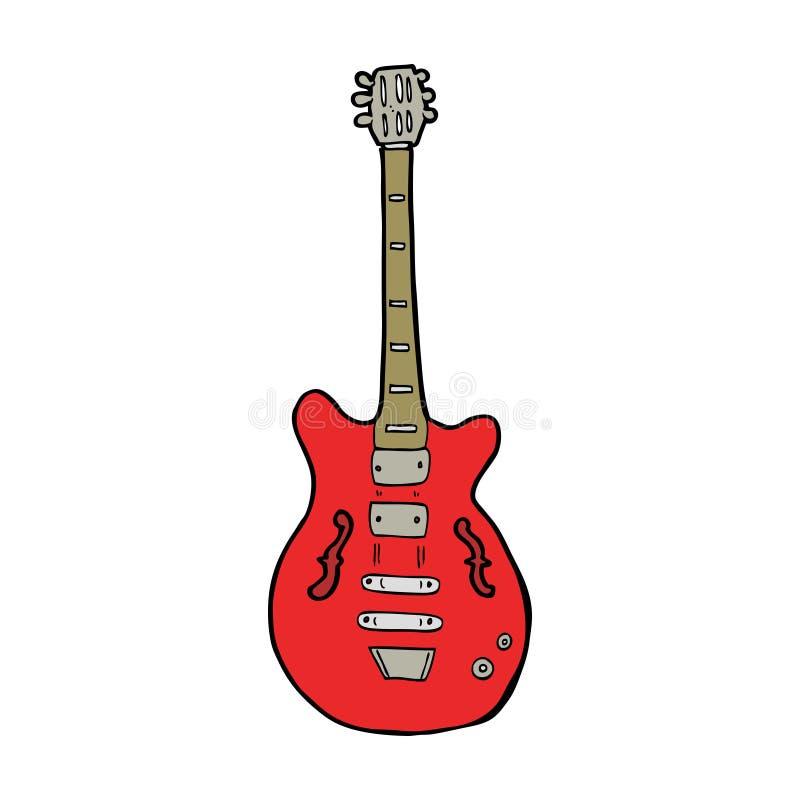 cartoon electric guitar