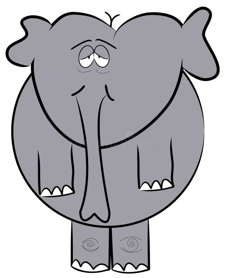 Download Cartoon elephant stock vector. Illustration of droopy ...