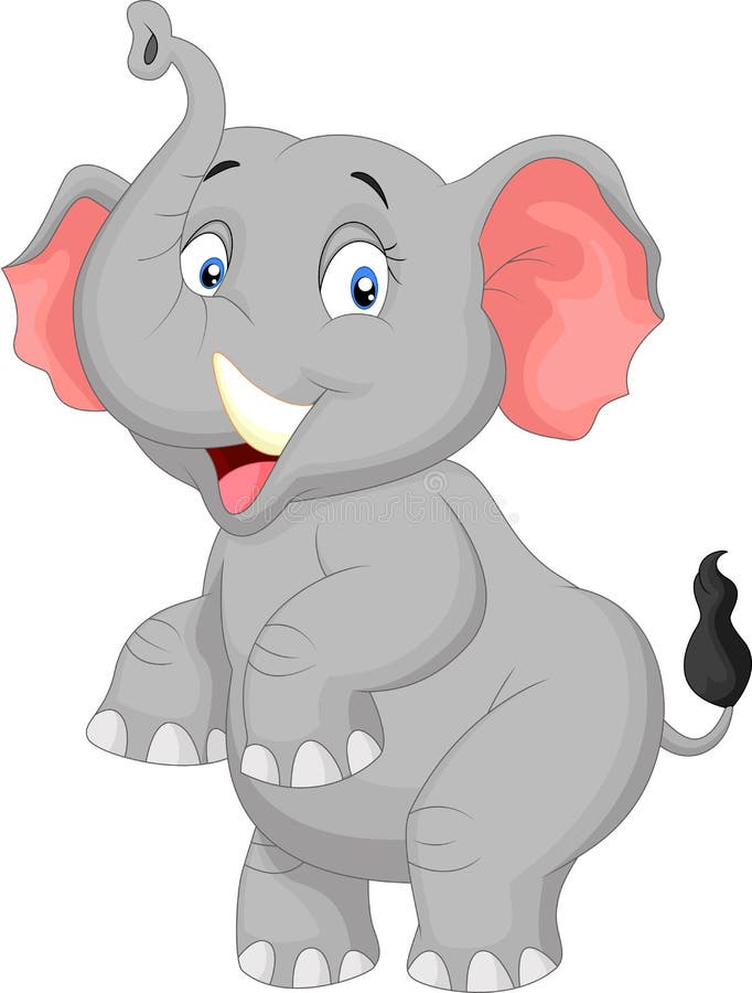 Cartoon elephant dancing stock vector. Illustration of gray - 45854728
