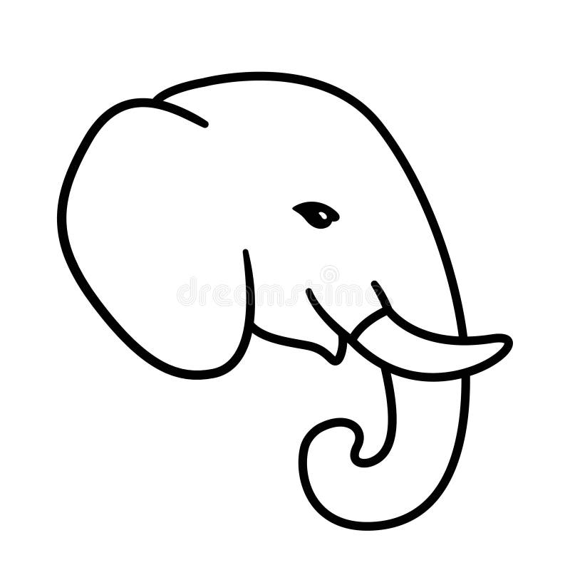 Side Profile Elephant Stock Illustrations – 202 Side Profile Elephant