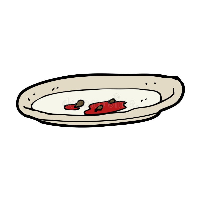 Cartoon empty plate stock vector. Illustration of eaten - 37012804