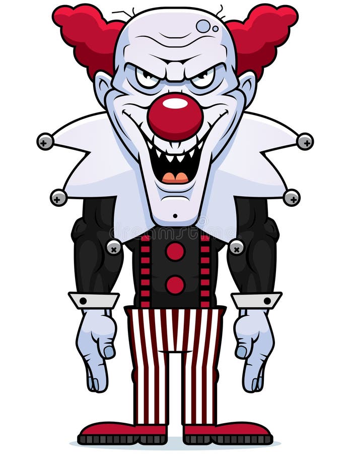 Cartoon Evil Clown stock vector. Illustration of sinister - 47713874