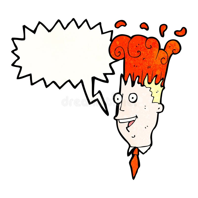 Cartoon Exploding Head Man.