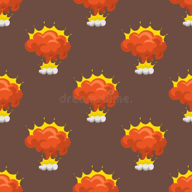 Cartoon explosion boom effect seamless pattern animation game sprite sheet explode burst blast fire comic flame vector stock illustration Cartoon explosion boom effect seamless pattern animation game sprite sheet explode burst blast fire comic flame vector stock illustration