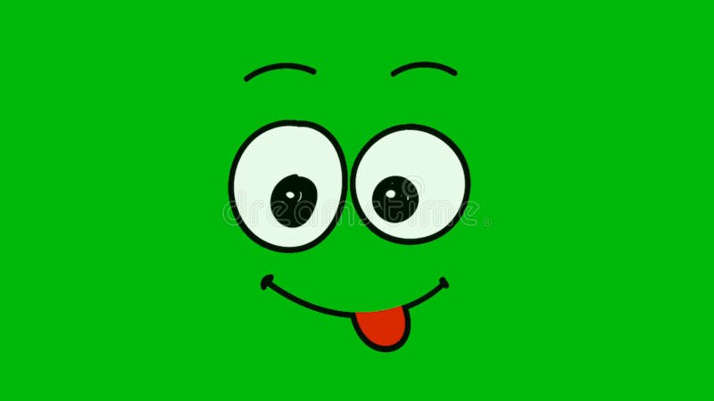 Cartoon face animation green screen video royalty free illustration