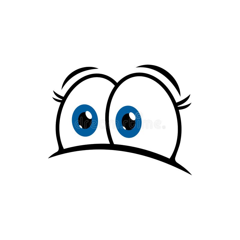 Blue Eyed Scared Face Clip Art at  - vector clip art online,  royalty free & public domain