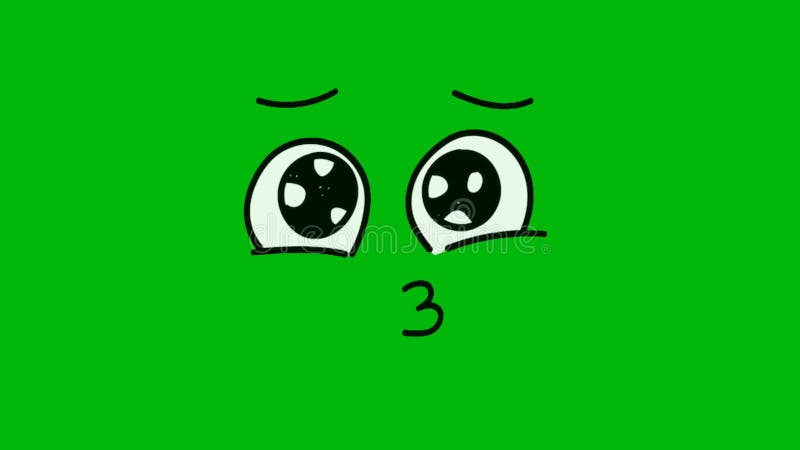 Cartoon face animation green screen 4k video stock illustration