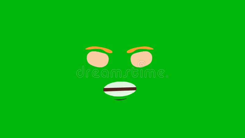 Cartoon face High Quality green screen 4k bacground royalty free illustration