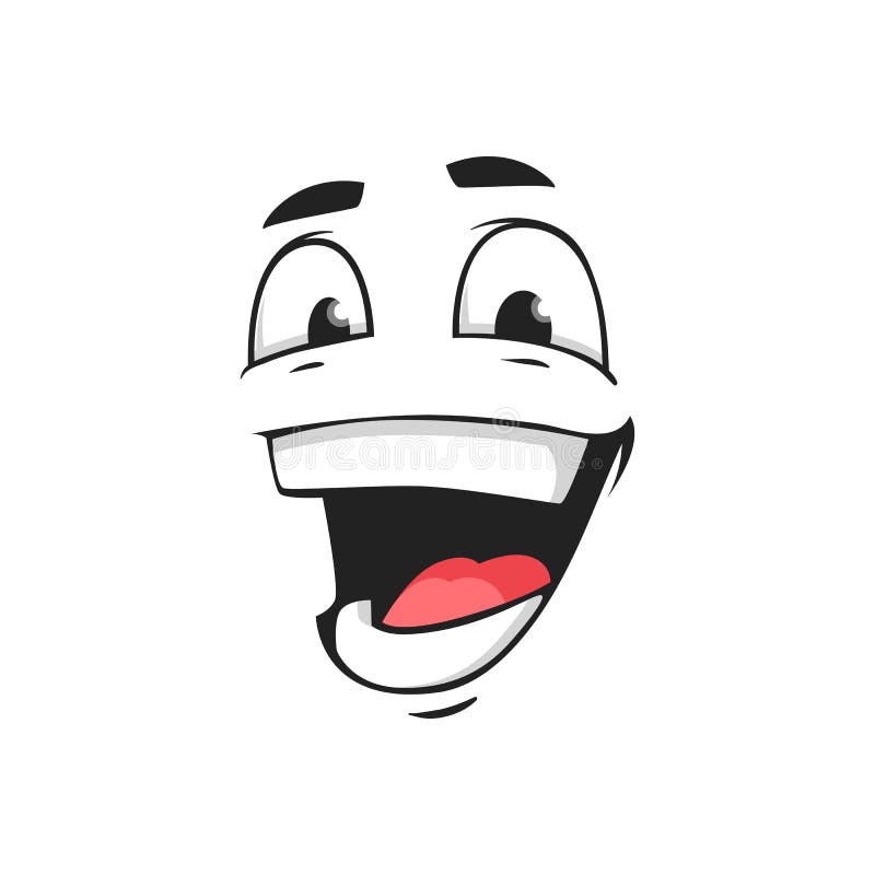Cartoon Laughing Faces with Googly Eyes Stock Vector - Illustration of ...